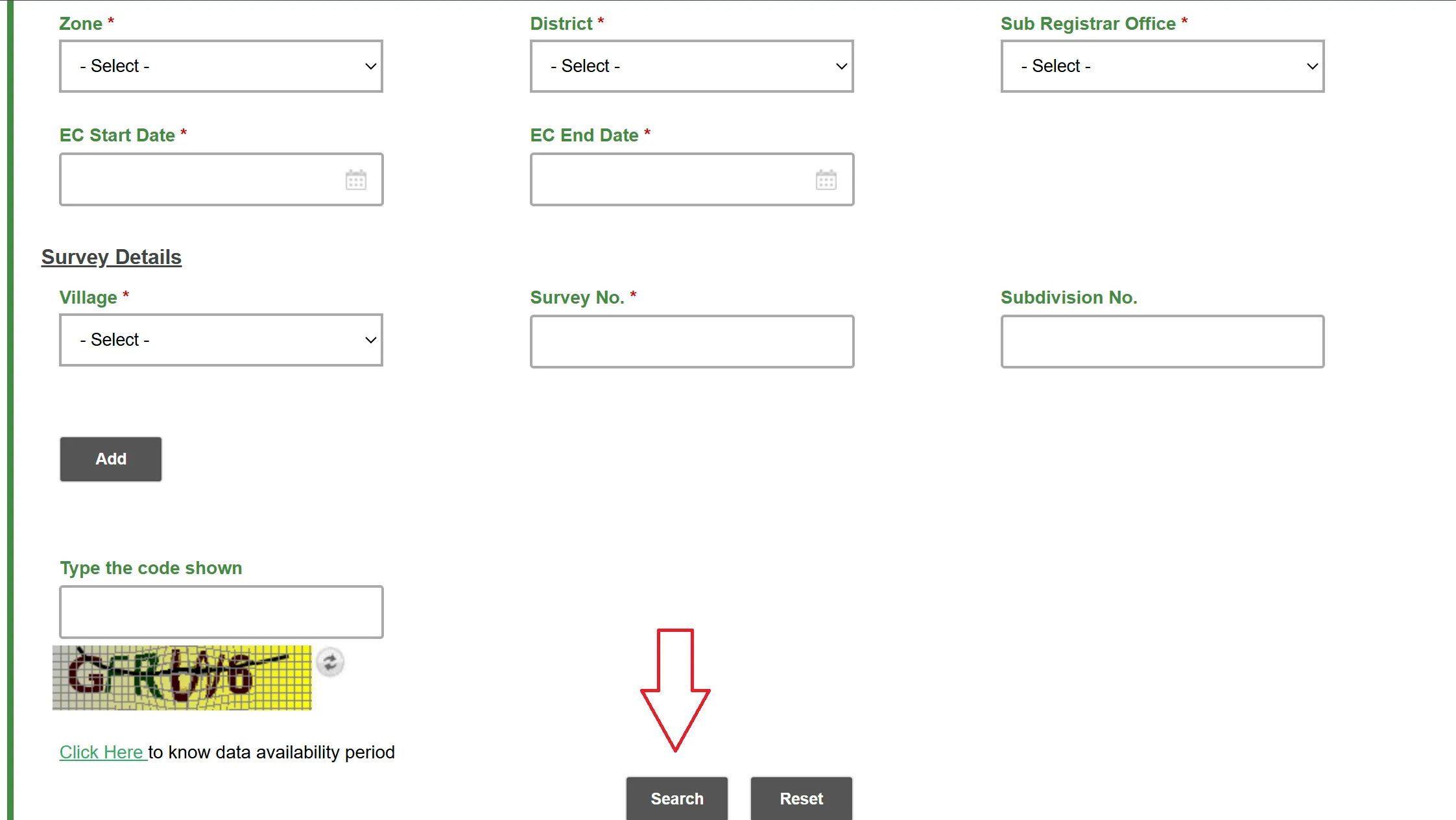 encumbrance Certificate Document